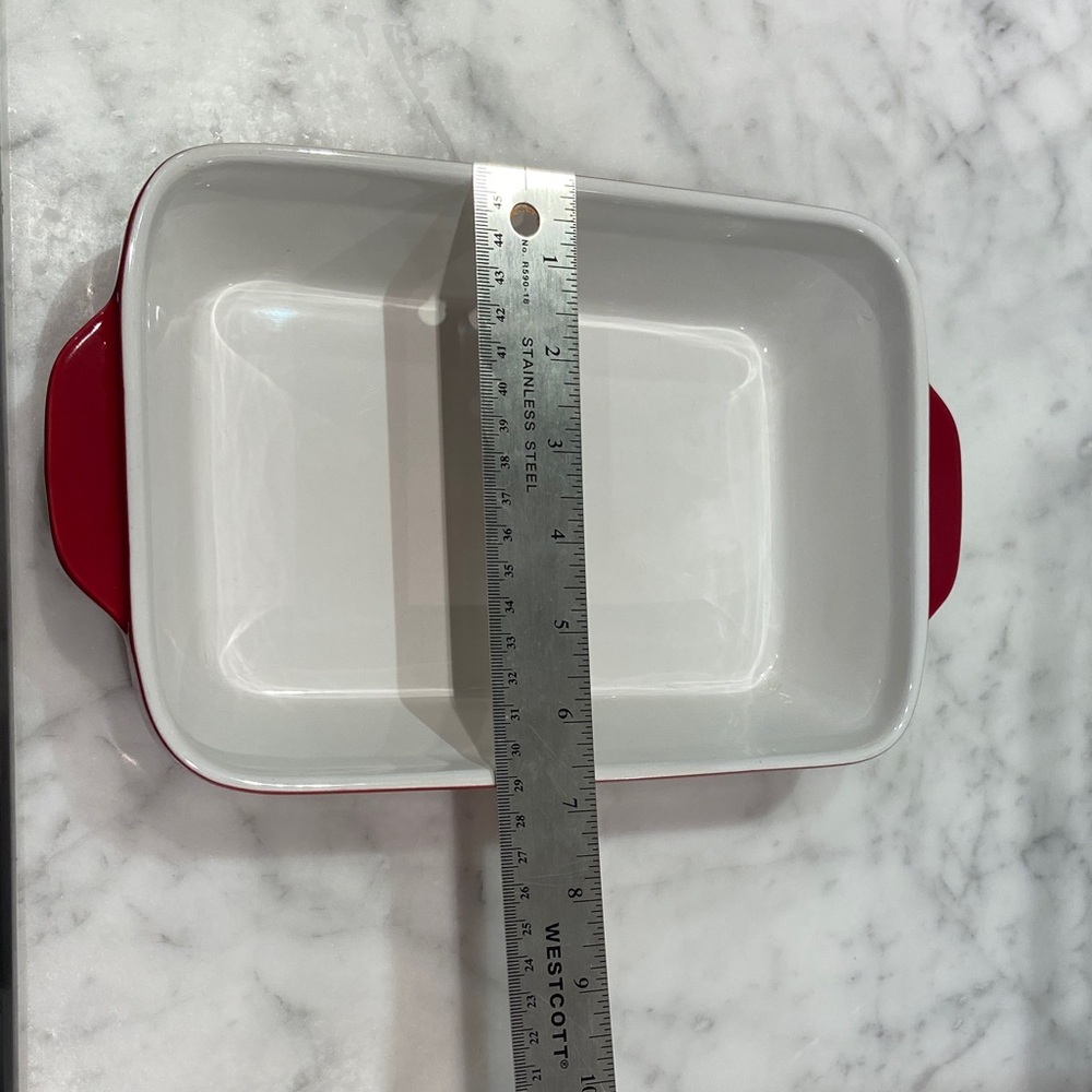 Kitchenaid 9”x 6”Red Ceramic Baking Dish - Picture 4 of 9